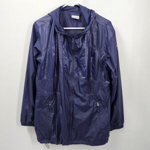 Columbia Women's Size Medium Spring Fall Windbreaker Jacket Full Zip Lightweight